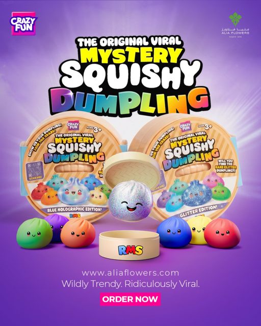 ✨ They’re finally here! ✨

The Original Viral Mystery Squishy Dumpling has officially arrived in Alia Flowers.

💙 Blue Holographic Edition
✨ Glitter Edition

Collect them, squish them, and discover the surprise inside! Grab yours before they sell out.

#aliaFlowers #MysterySquishyDumpling #ViralSquishy #NowInBahrain #BahrainShopping